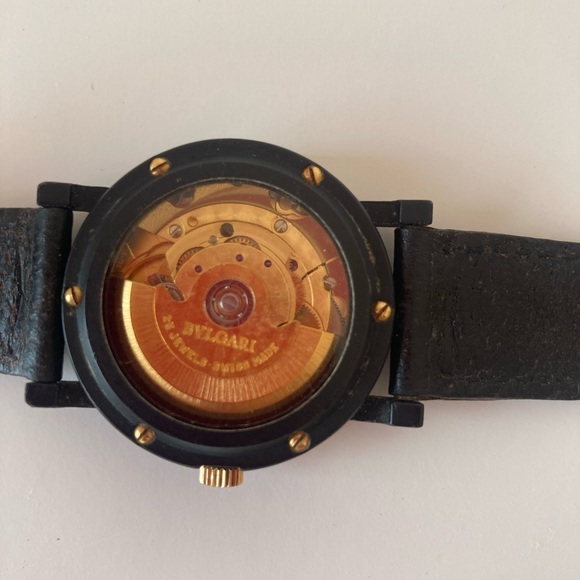 Unique rare carbongold Bulgari watch,unisex with warranty and original box 1993 - Picture 4 of 10